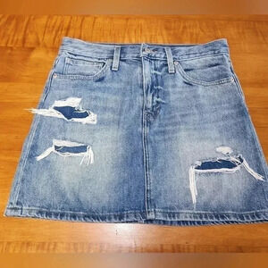 Madewell Rigid Denim Straight Skirt Jean Size 27